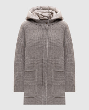 MooRER Beige reversible wool and cashmere patterned jacket NATISHADGA