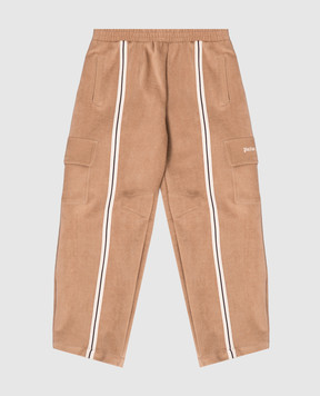Palm Angels Children's brown cargo pants F6PAJBPA129