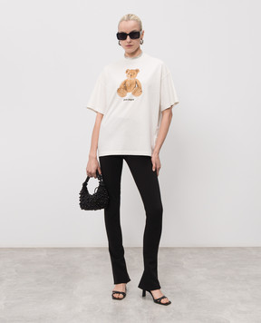 Palm Angels Ivory T-shirt with print PWAA07BS26JER005