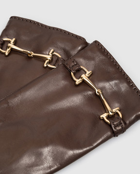 Sermoneta Gloves Brown leather gloves A109MODGRIMALDA