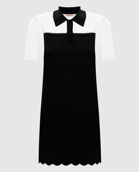 Twinset Black polo dress with logo 261TP3376