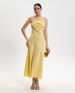 Balmain Yellow silk midi dress GF1RN350SF32