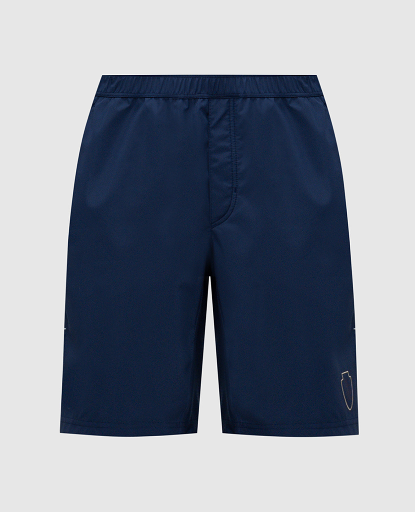 Blue shorts with logo print