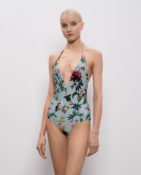 La DoubleJ Green printed swimsuit SWI0036LYC001ZOF05
