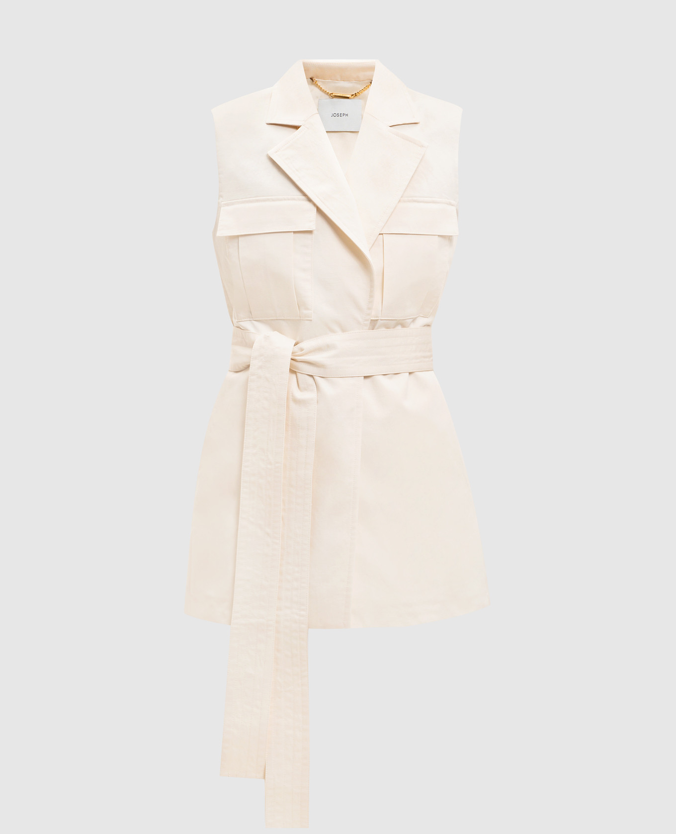 Diafa ivory linen vest