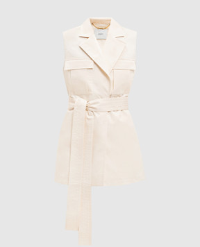 JOSEPH Diafa ivory linen vest JF009694