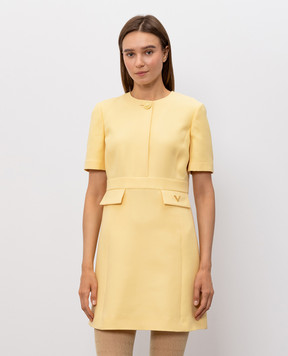 Valentino Yellow wool and silk mini dress 9B3VAL251CF