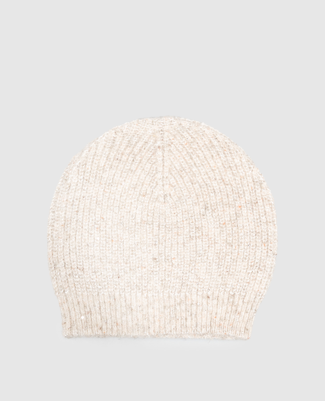 Beige alpaca and silk hat