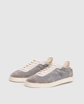 Brunello Cucinelli Gray combination sneakers MZUTSGJ344
