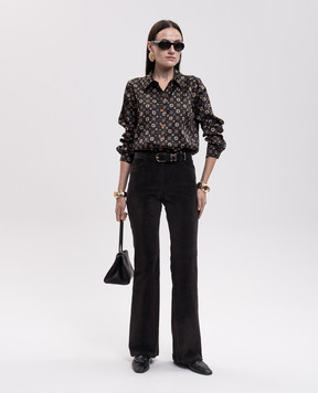 Momoni Black Arles silk shirt MOSH00104MO