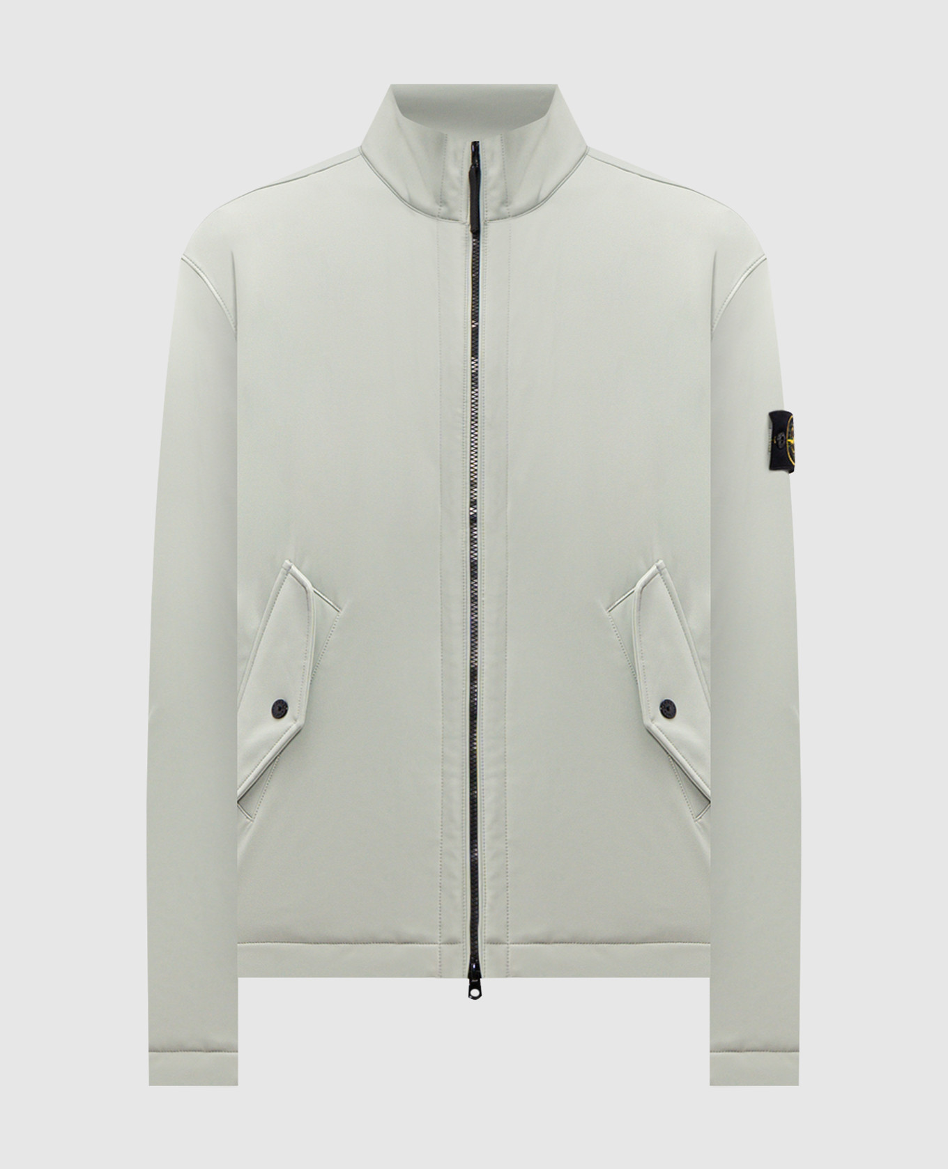 

Green jacket with logo patch Stone Island