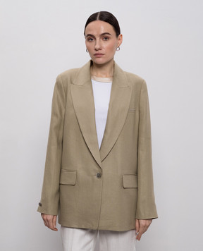 Peserico Khaki linen jacket A0111602606