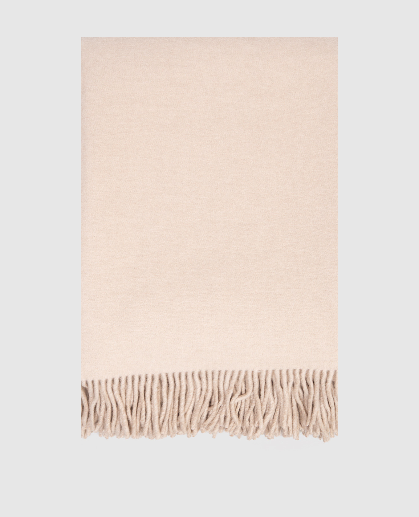 Beige reversible cashmere plaid