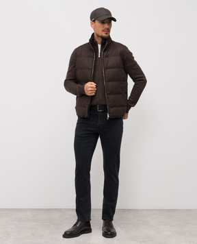 Enrico Mandelli Grey jeans with logo patch 0MIAMI5861