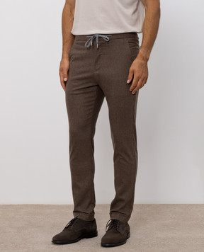 Marco Pescarolo Brown wool and cashmere pants CARACCIOLO5429