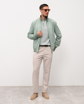 Stefano Ricci Green suede jacket M7J5100290SUEJI3