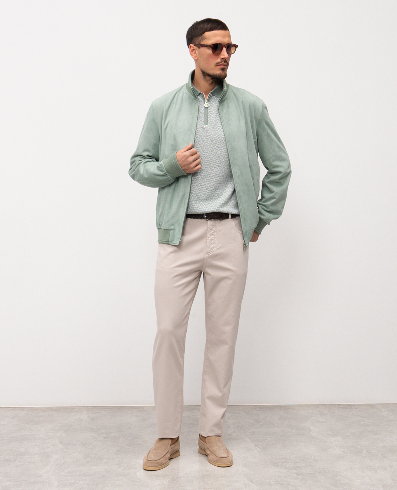 

Green suede jacket Stefano Ricci