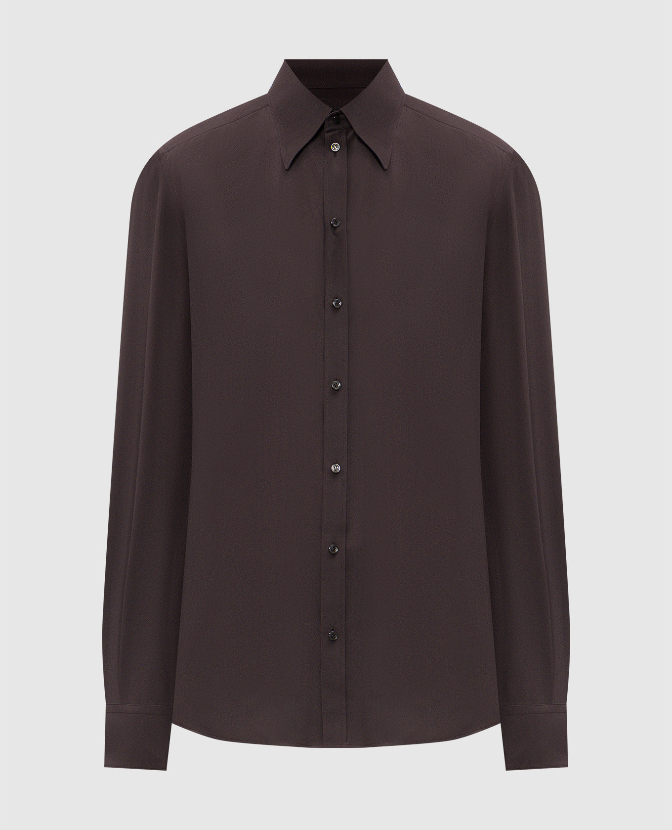 Brown silk shirt Dolce&Gabbana