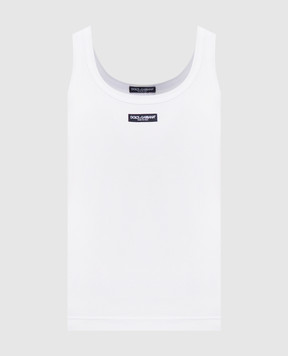 Dolce&Gabbana White ribbed T-shirt F8W51TFU7AV