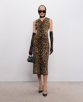 Dolce&Gabbana Leopard print pencil skirt F4B6UTFSRKY