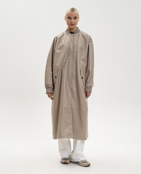 Max & Co Brown leather coat MCOGINSENG