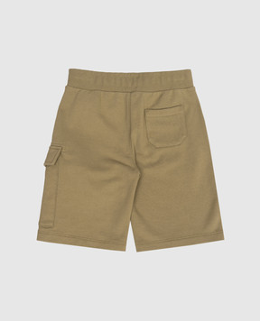 C.P. Company Children's khaki shorts with logo patch CPQ002LCA691014