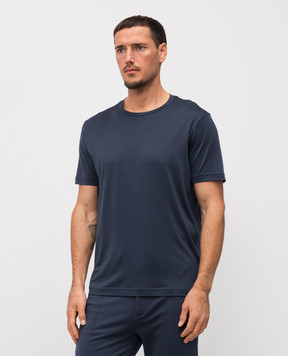 Stefan Brandt ENNO blue silk t-shirt ENNOSECO