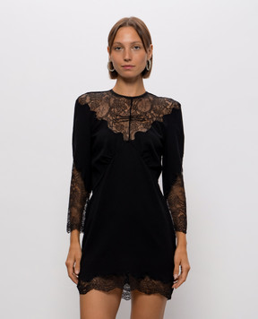The Attico Black dress with lace 261WCA00517MIX123AA