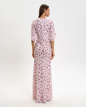 Twinset Pink floral print maxi dress 261TP210A