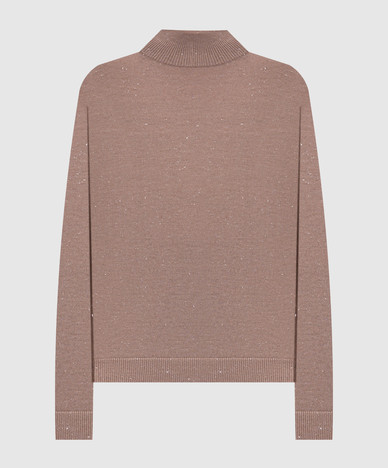 Beige jumper with lurex