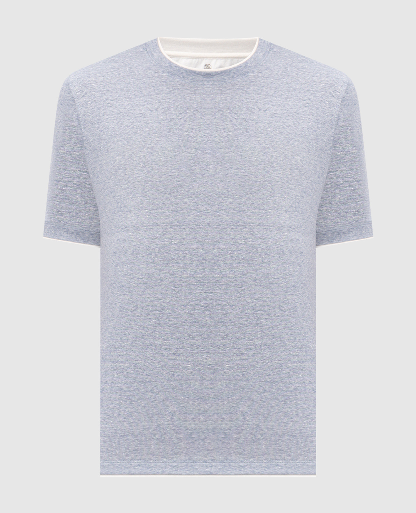 

Blue melange linen T-shirt Brunello Cucinelli, Light blue