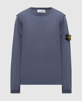 Stone Island Blue jumper with patch L1S155100053S00B2