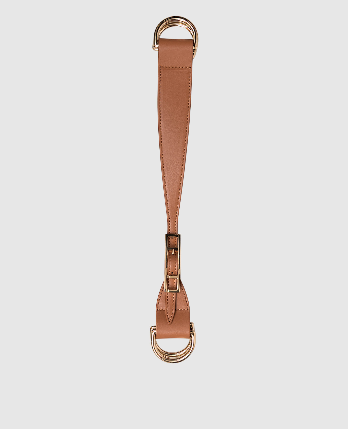Black leather scarf handle