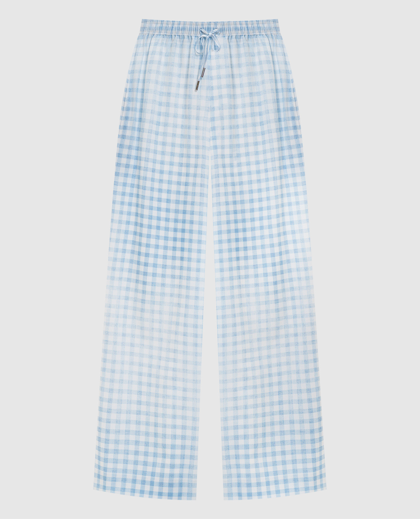 

Blue checked pants Ermanno Scervino, Light blue