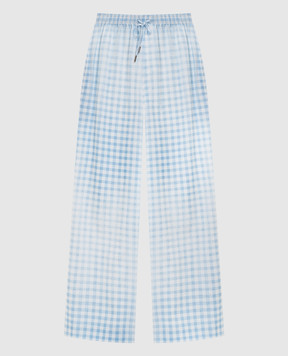 Ermanno Scervino Blue checked pants D482P355QYG