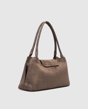 Versace Vivian brown suede tote bag 10234561A18528