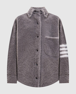 Thom Browne Gray sheepskin coat FLL122C02821