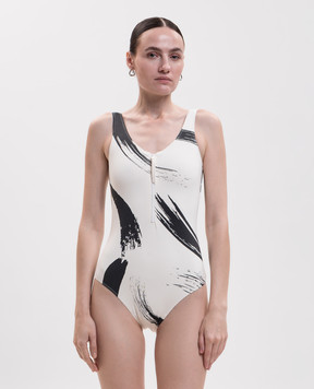 Loulou de Saison Minea ivory printed swimsuit MINEA
