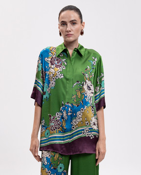 Alemais Nanci green silk blouse 7612T