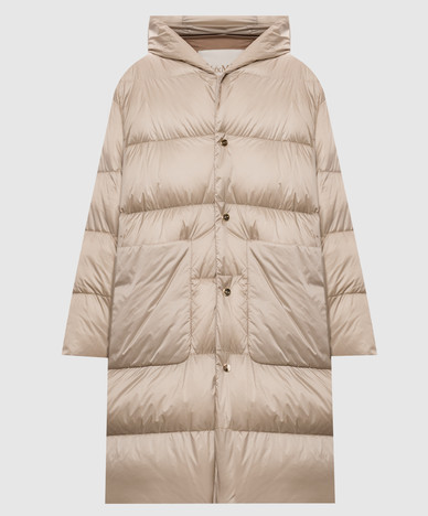 Beige down jacket VELIERO