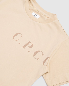 C.P. Company Children's beige T-shirt with logo C5M00LLAA1748