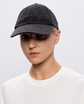 Vetements Black cap with Friday embroidery UE76CA325B