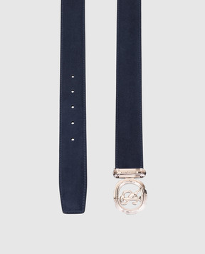 Stefano Ricci Blue suede belt N381SDC527P