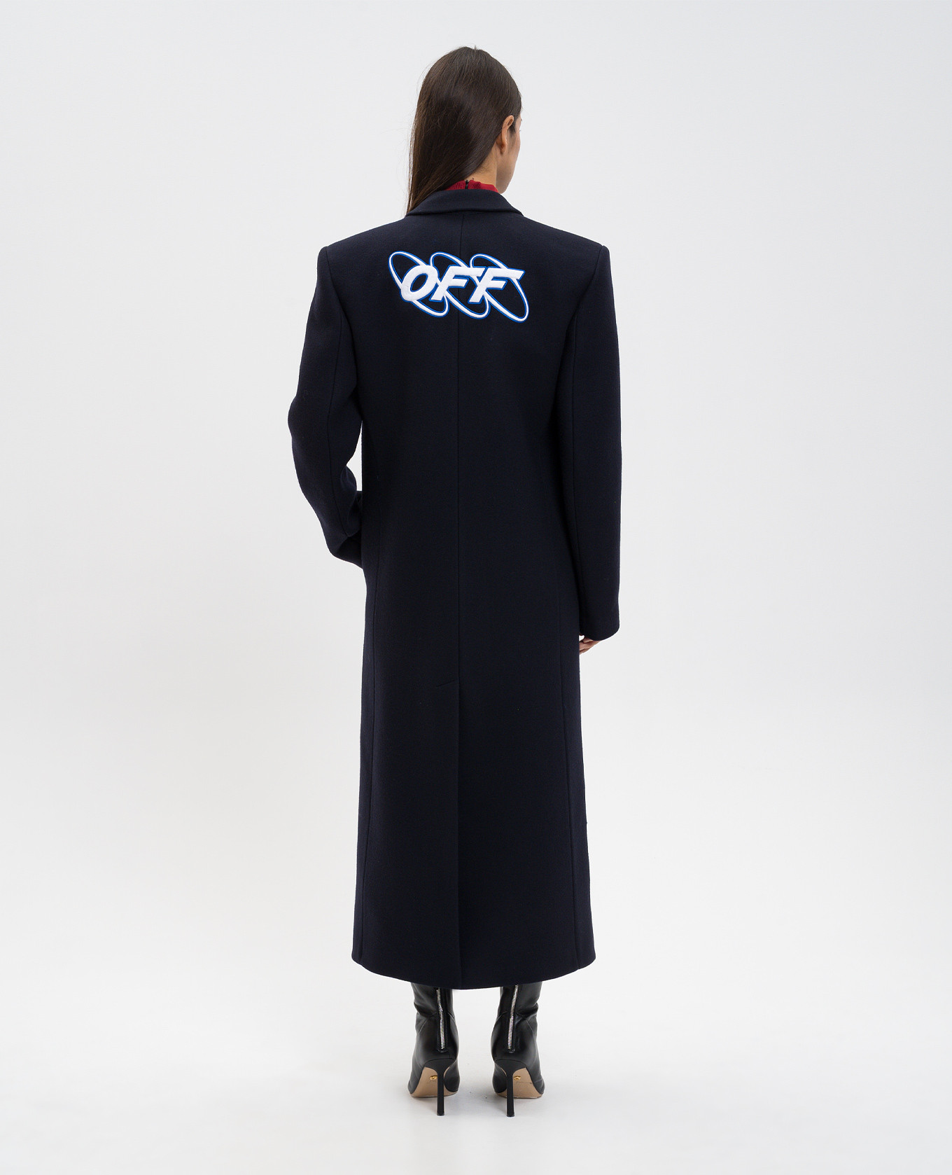 Blue coat with wool Off-White 4
