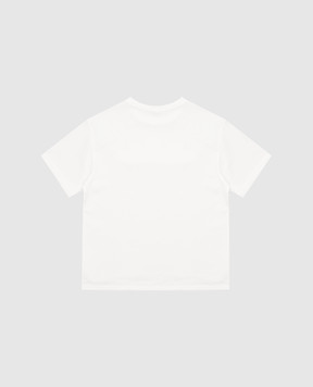 Dolce&Gabbana Children's white T-shirt with logo patch L4JTHVG7Q2W26
