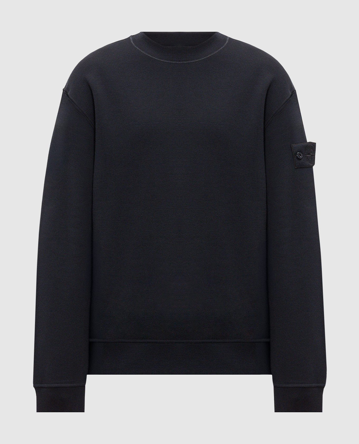 Blue insulated sweatshirt with wool