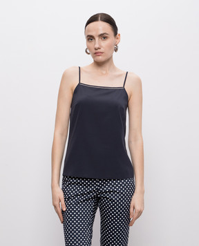 Peserico Blue top with silk S08921D07325