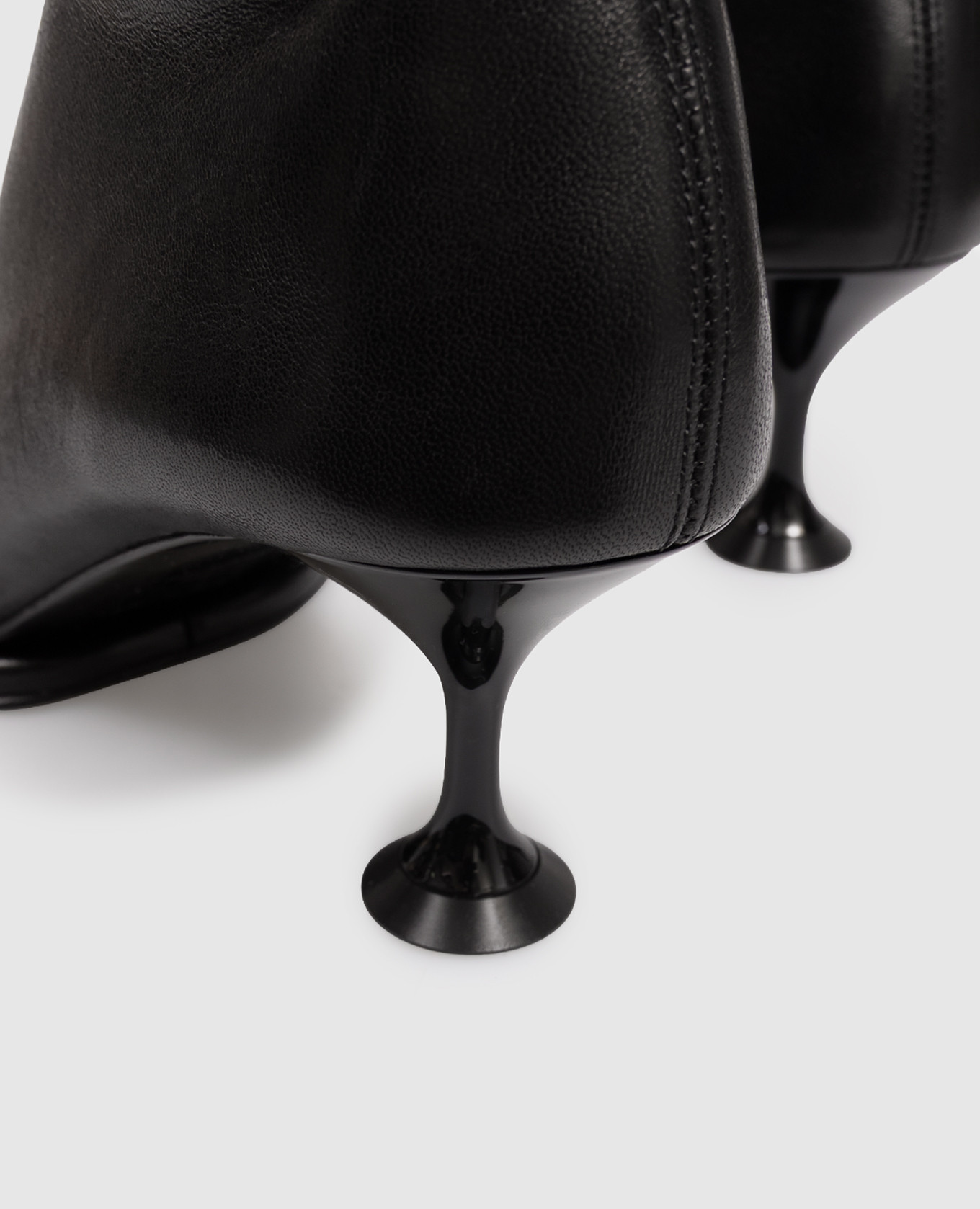 Black leather ankle boots Sergio Rossi 5