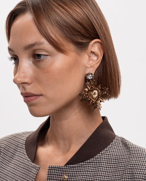 CelesteG Gold earrings with crystals 2227