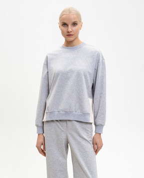 Peserico Grey melange sweatshirt with logo A12575J0Q12379E